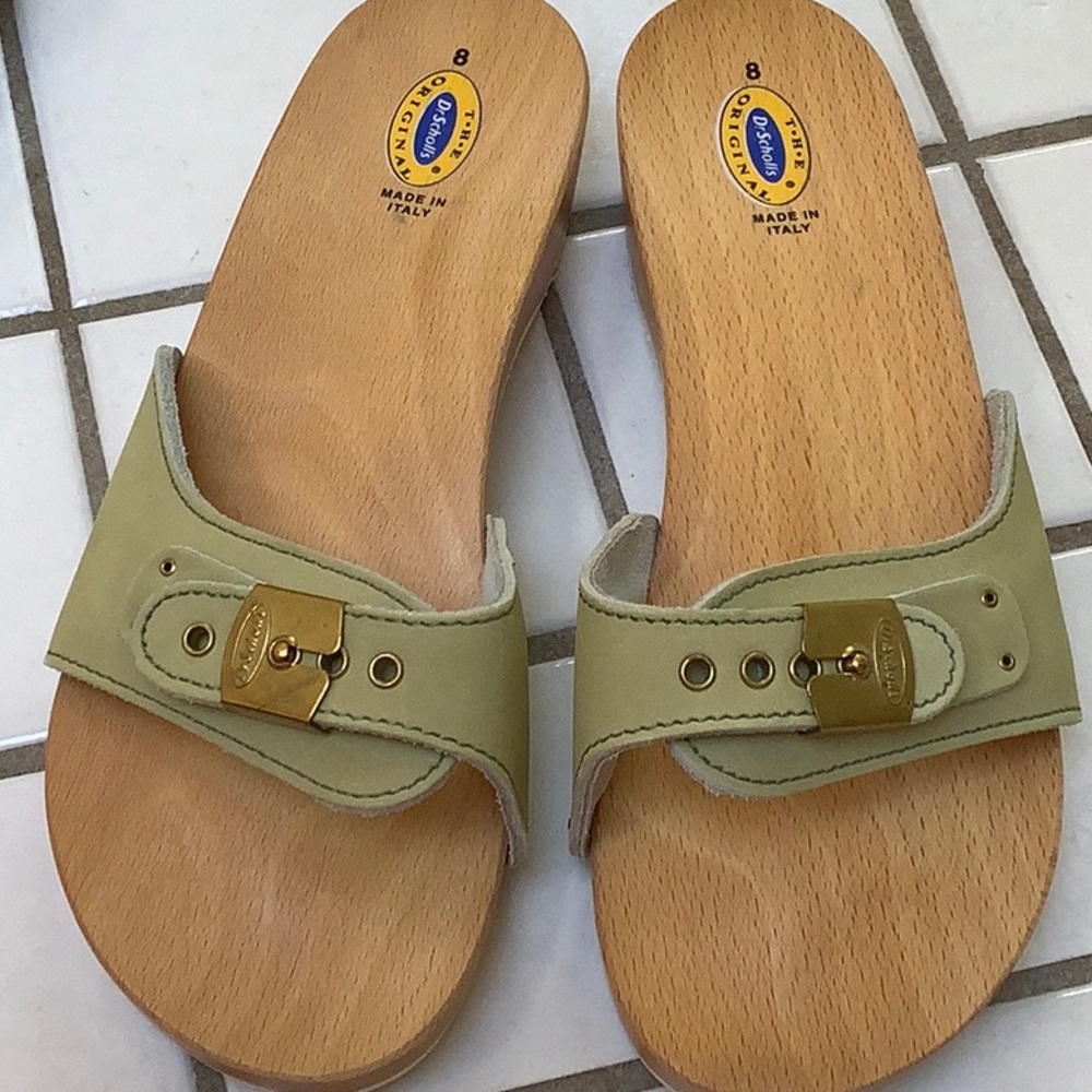 NWOB ORIGINAL DR SCHOLLS EXERCISE SANDALS 8 MINT GREEN